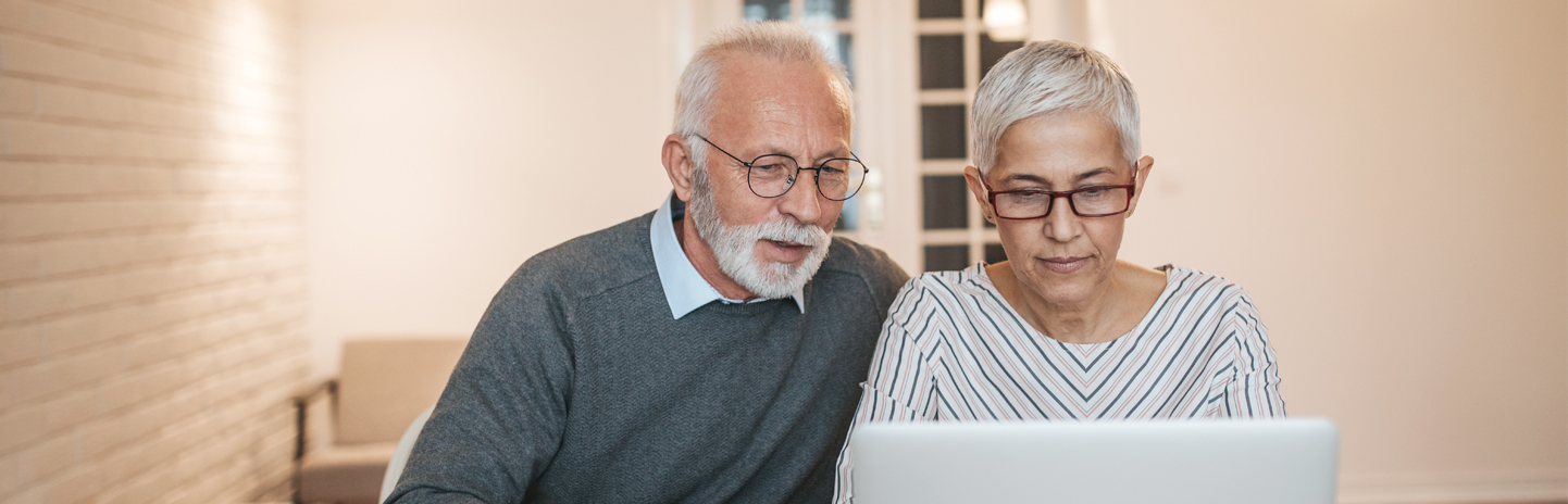 Woman and Man on computer